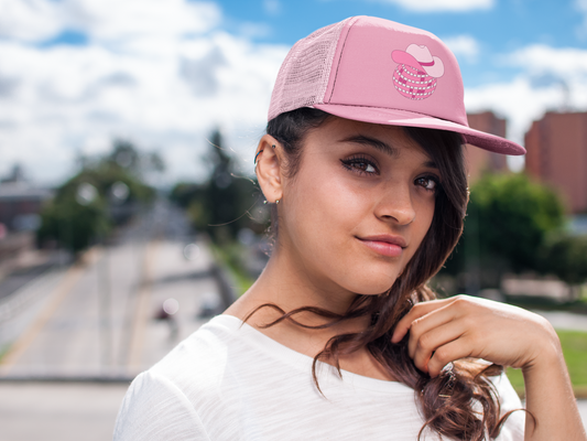 "Disco Cowgirl" Retro Snapback Trucker Cap