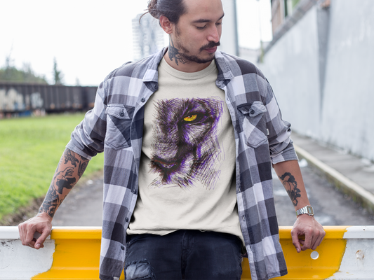 "Lion Pen Scribble" T-Shirt