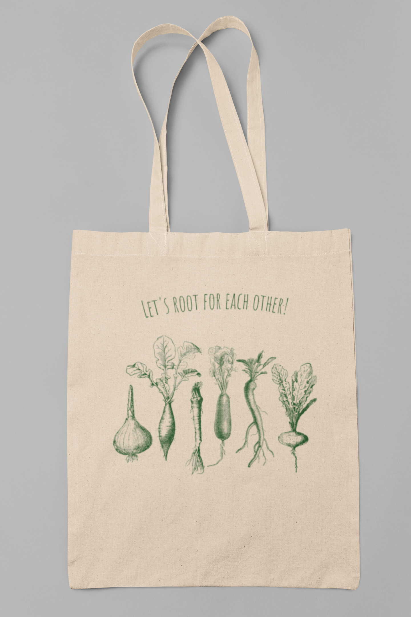 "Let's Root For Each Other" Canvas Tote Bag