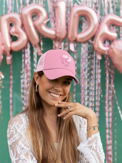 "Disco Cowgirl" Retro Snapback Trucker Cap