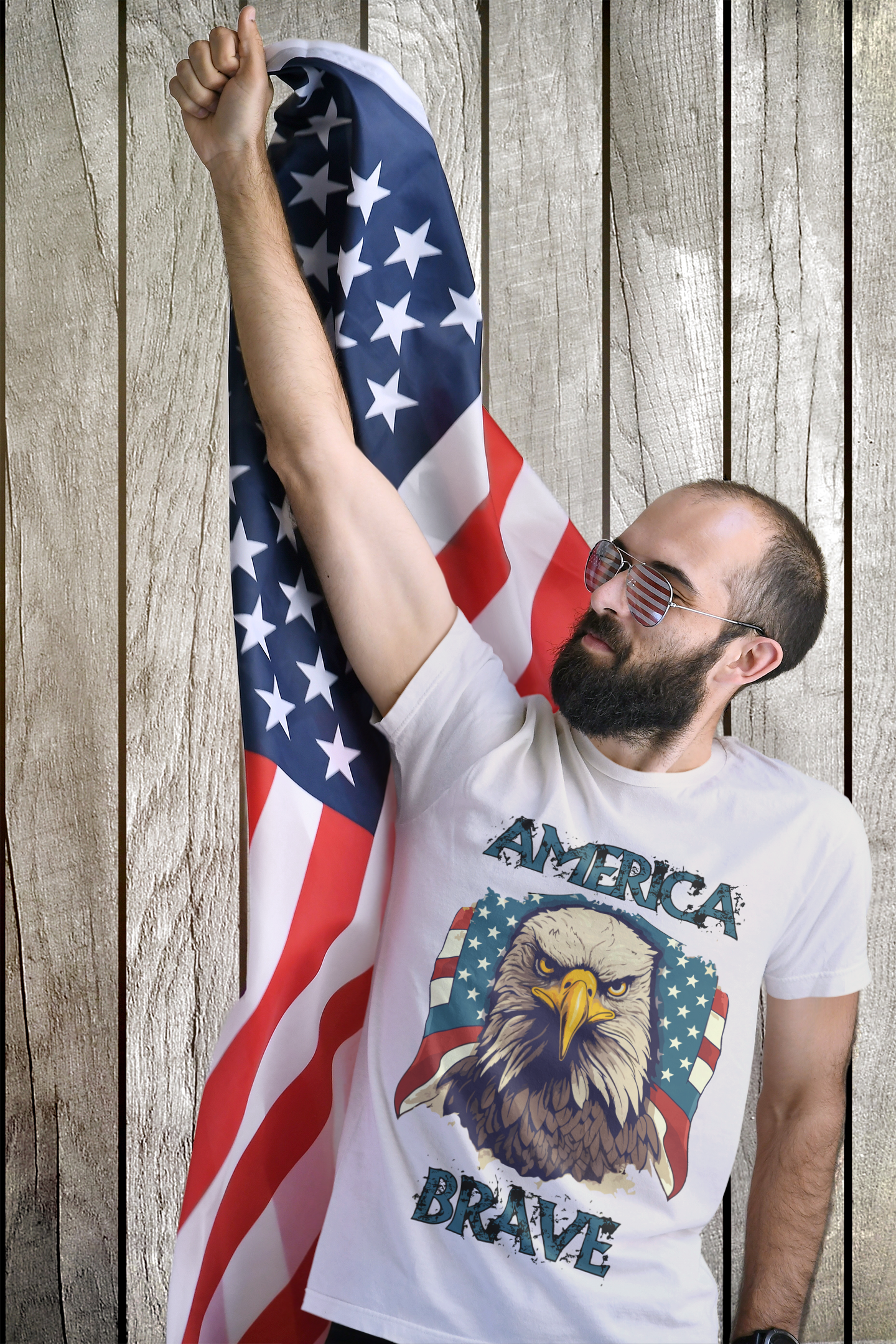 "Brave American Eagle" T-Shirt